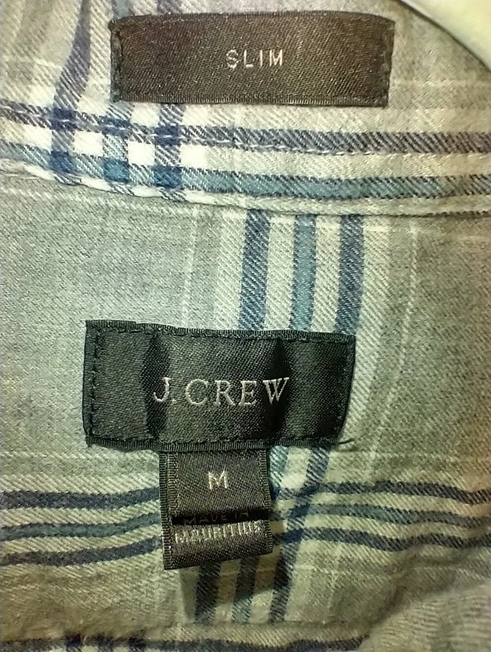 J Crew Slim Plaid Long Sleeve Button Down Shirt Men's sz Medium.